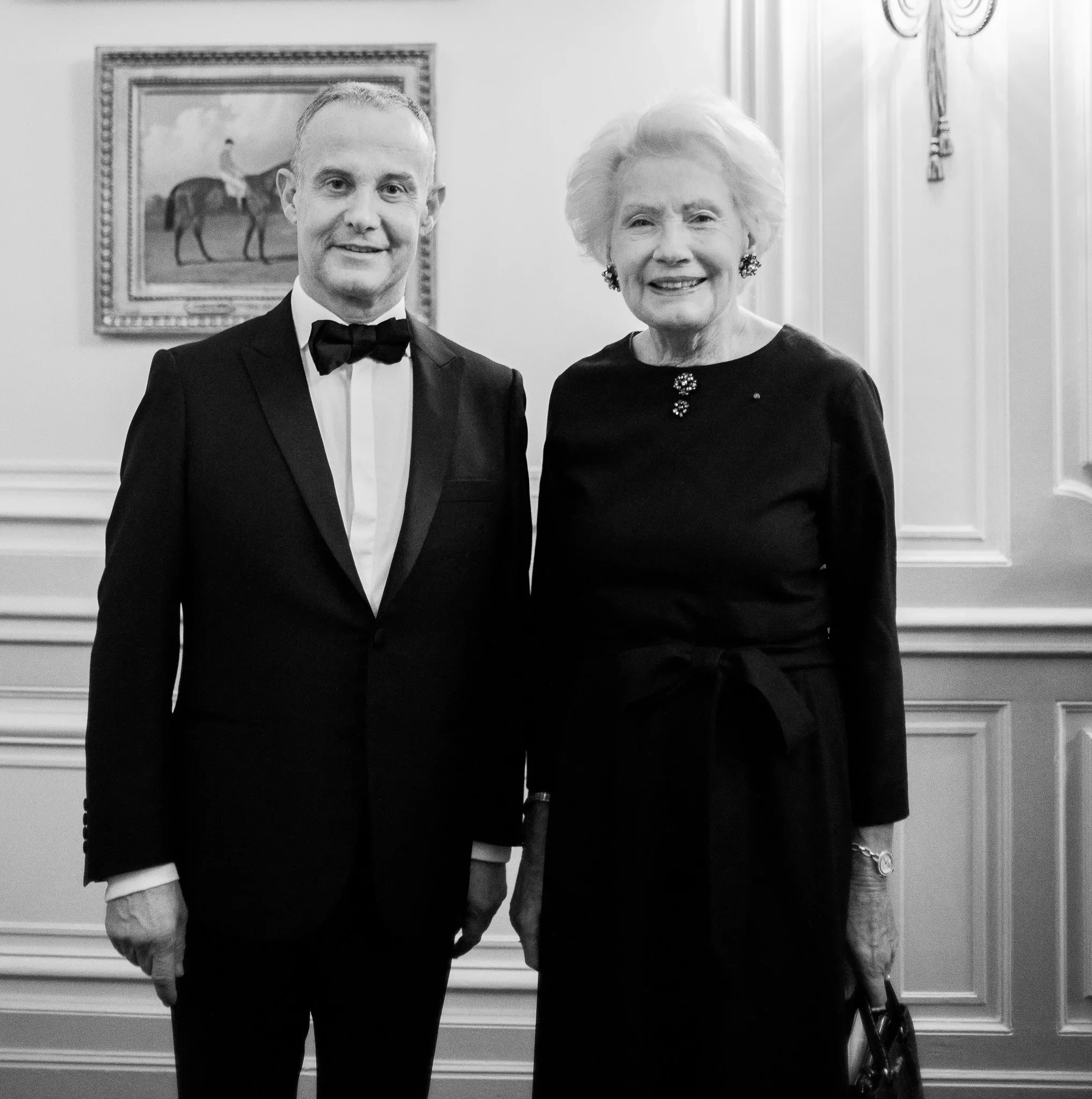 Francis Baillet, président du Cercle Montherlant Monique Raymond, Présidente du Comité des dames au Cercle Interallié